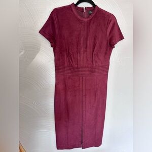 Worthington Dress Womens Size 6 Burgundy suede sheath